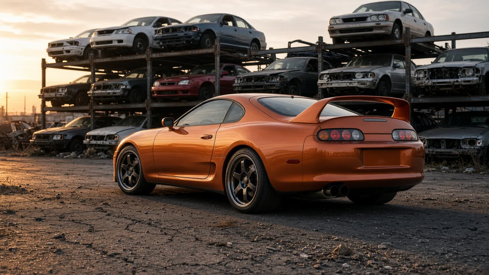 Japanese sports car at Japanese Auto Salvage, Houston